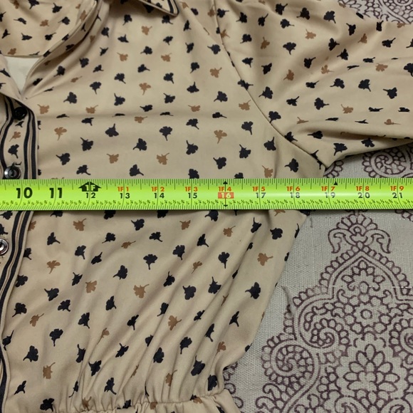 Vintage 70’s midi-dress with matching vest size Medium Hippie couture Geek retro - Picture 9 of 16